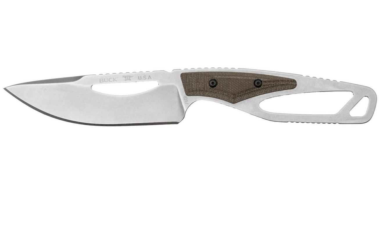 Buck PakLite Field Pro 631GRS Green Micarta, vaststaand mes