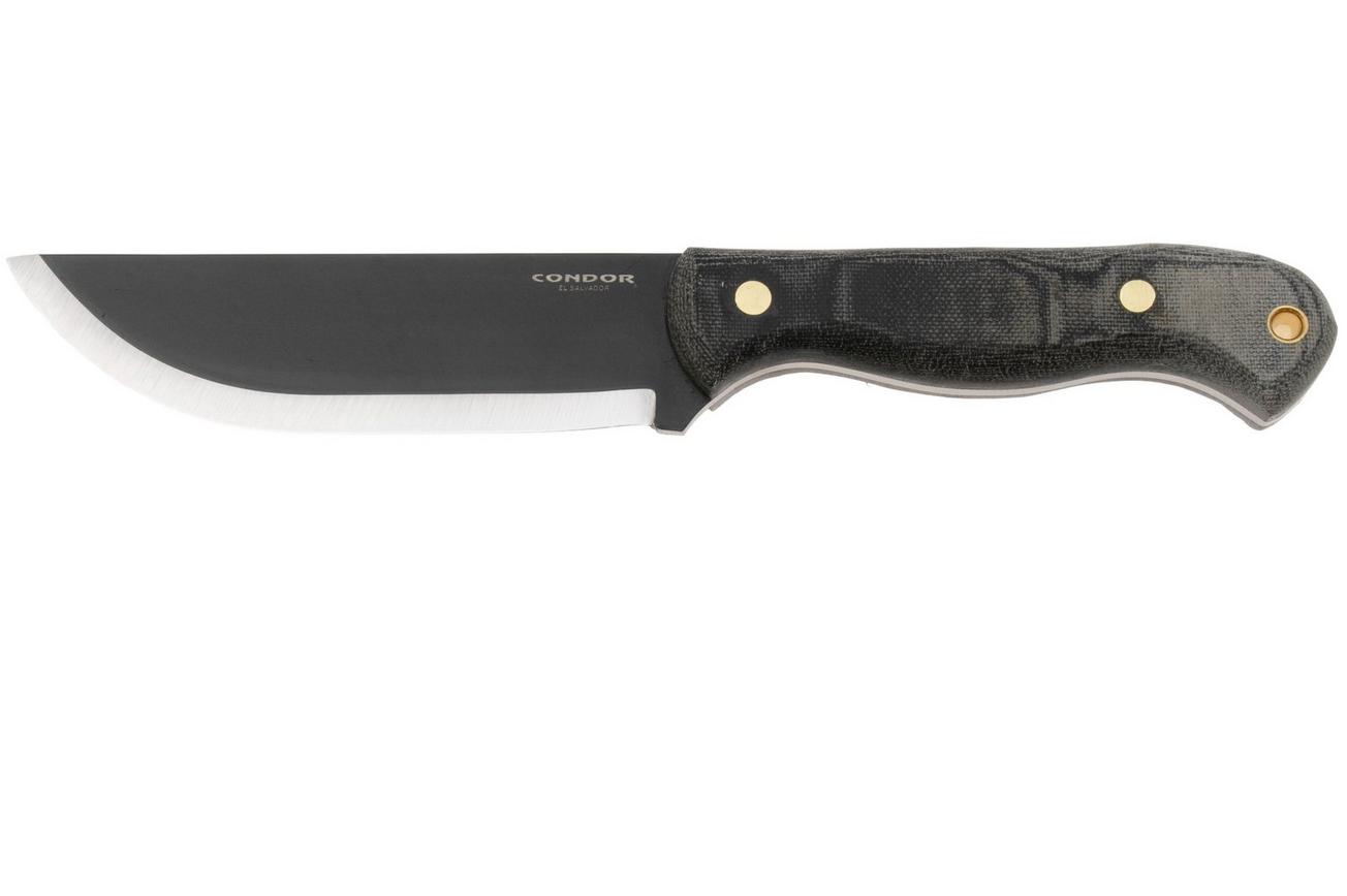 Condor SBK CTK3940-5.28HC, Black 1075 Carbon Steel, Black Micarta, vaststaand mes, Julio Diez design