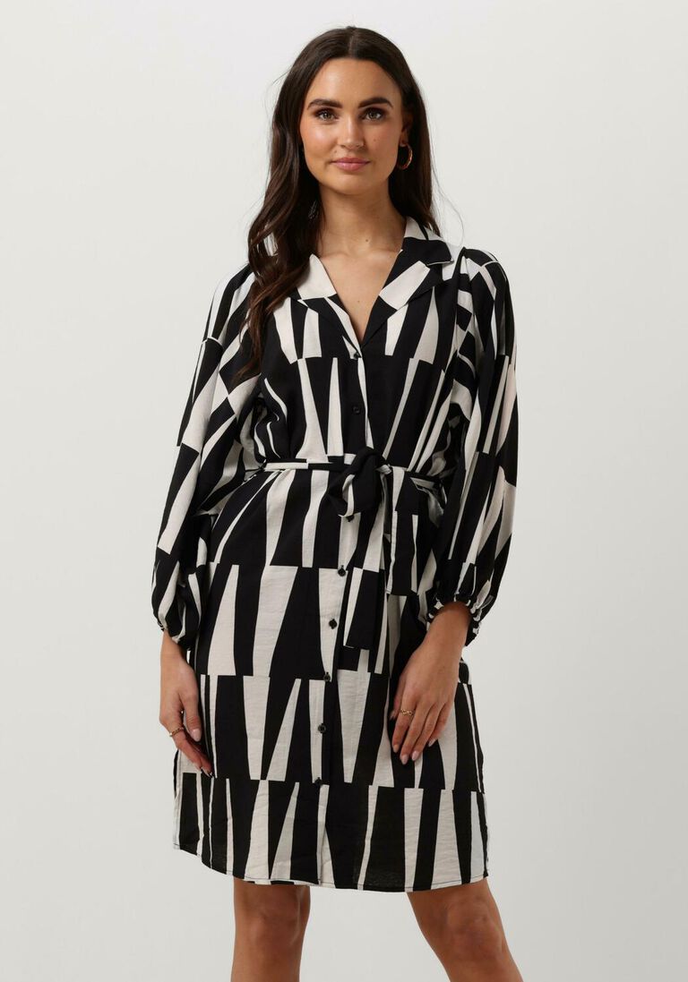 OBJECT zwarte object mini jurk taro 3/4 dress 126