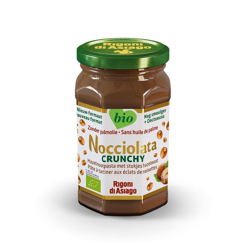 Nocciolata Hazelnootpasta crunchy bio (250 gr)