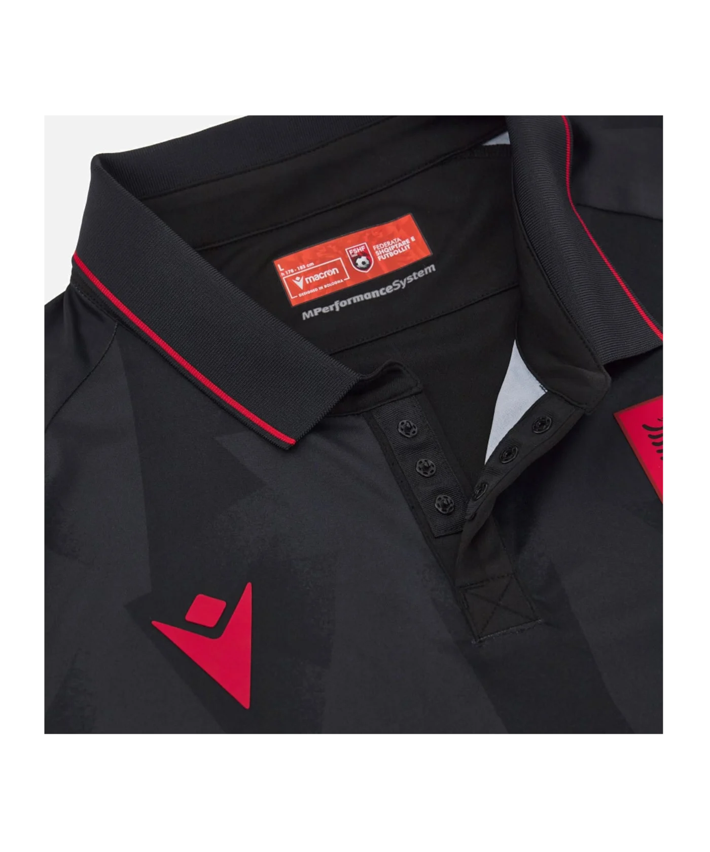 Macron Albanien Trikot 3rd EM 2024 Schwarz