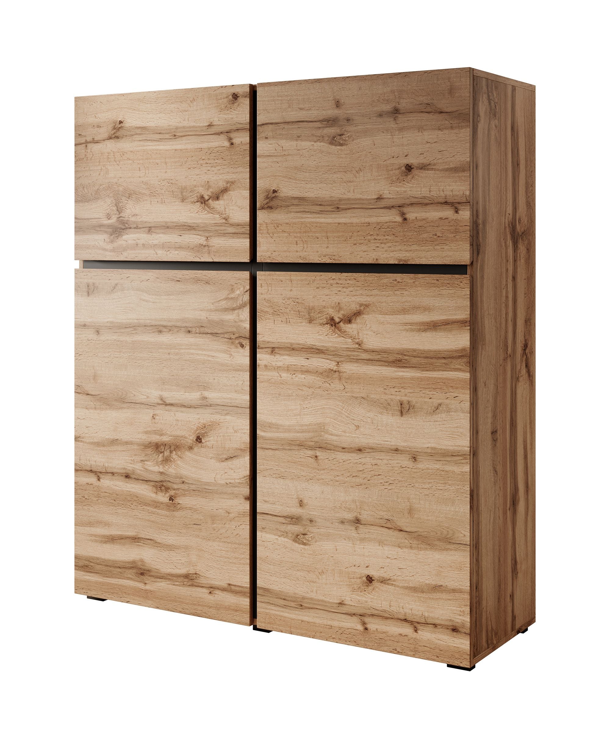 Cainan - Dressoir - Eiken/zwart - 119x40x139 cm