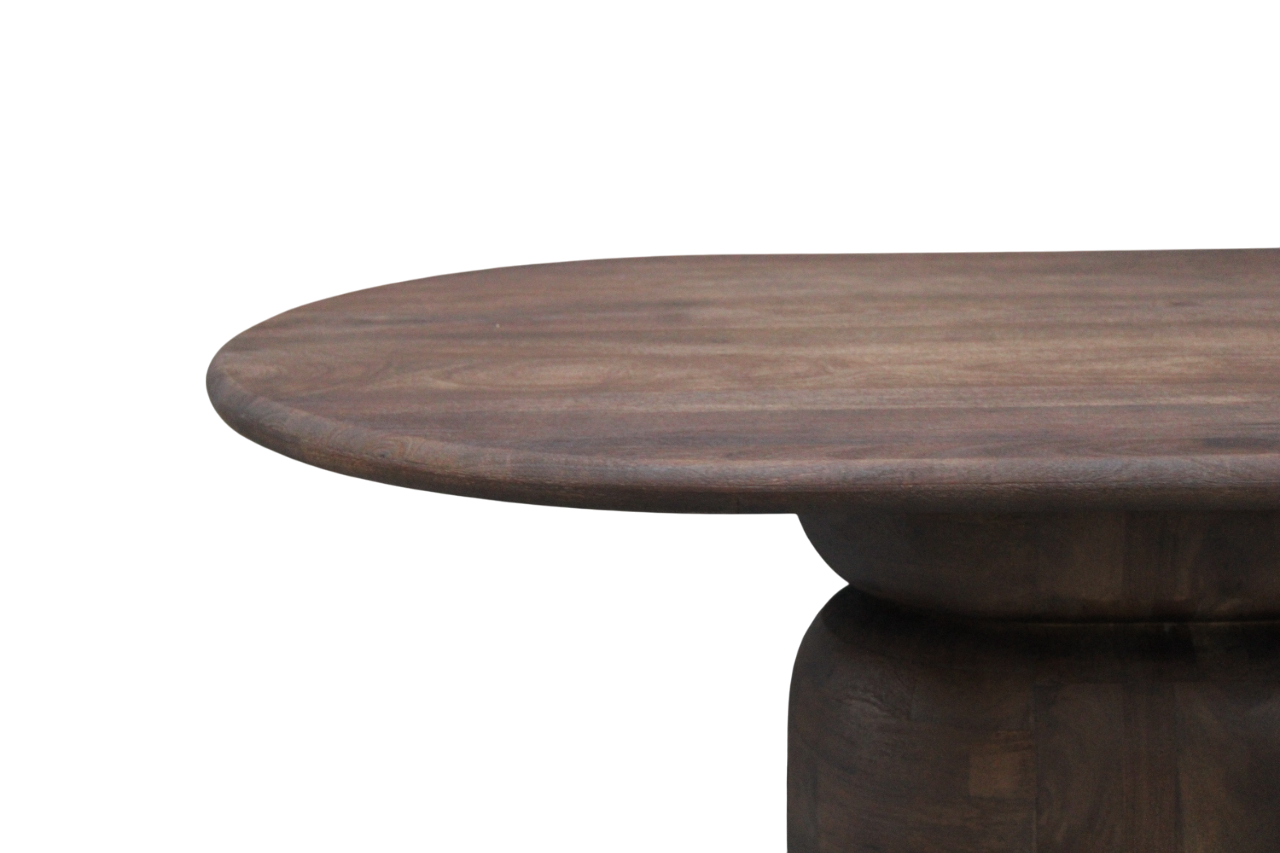 Eettafel Lissabon ovaal kolompoot 200cm