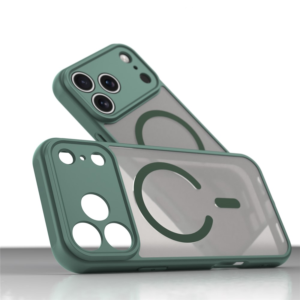 iPhone 17 Pro Max MagSafe Hybrid Hülle mit TPU Bumper   Kameraschutz - Grün (Matt)
