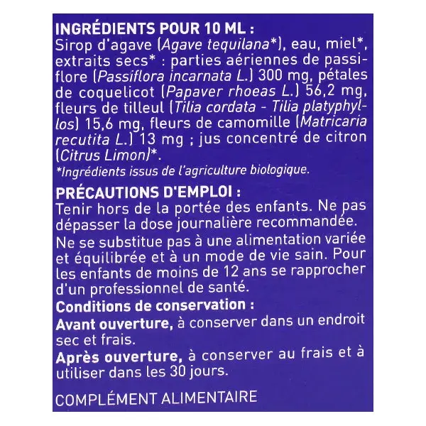 Puressentiel Sommeil & Détente Sirop Douce Nuit Enfant Bio 125ml