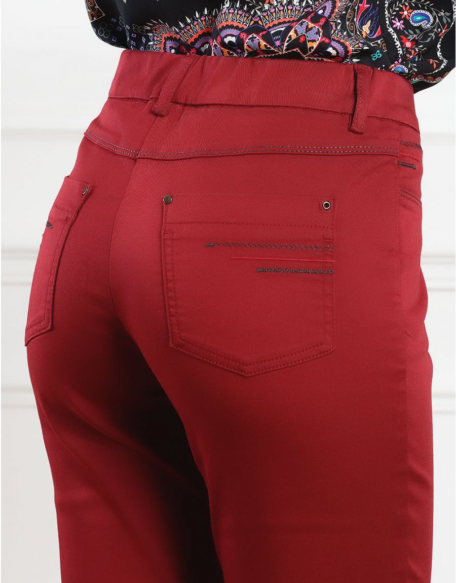 Pantalon bordeaux stretch