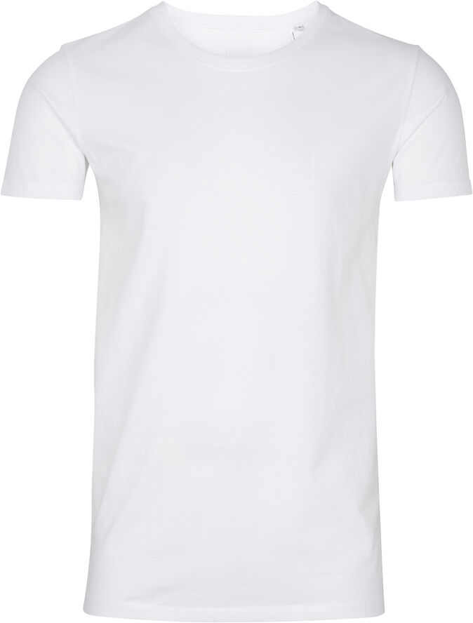 Lindbergh Rundhalset stretchy t-shirt Hvid