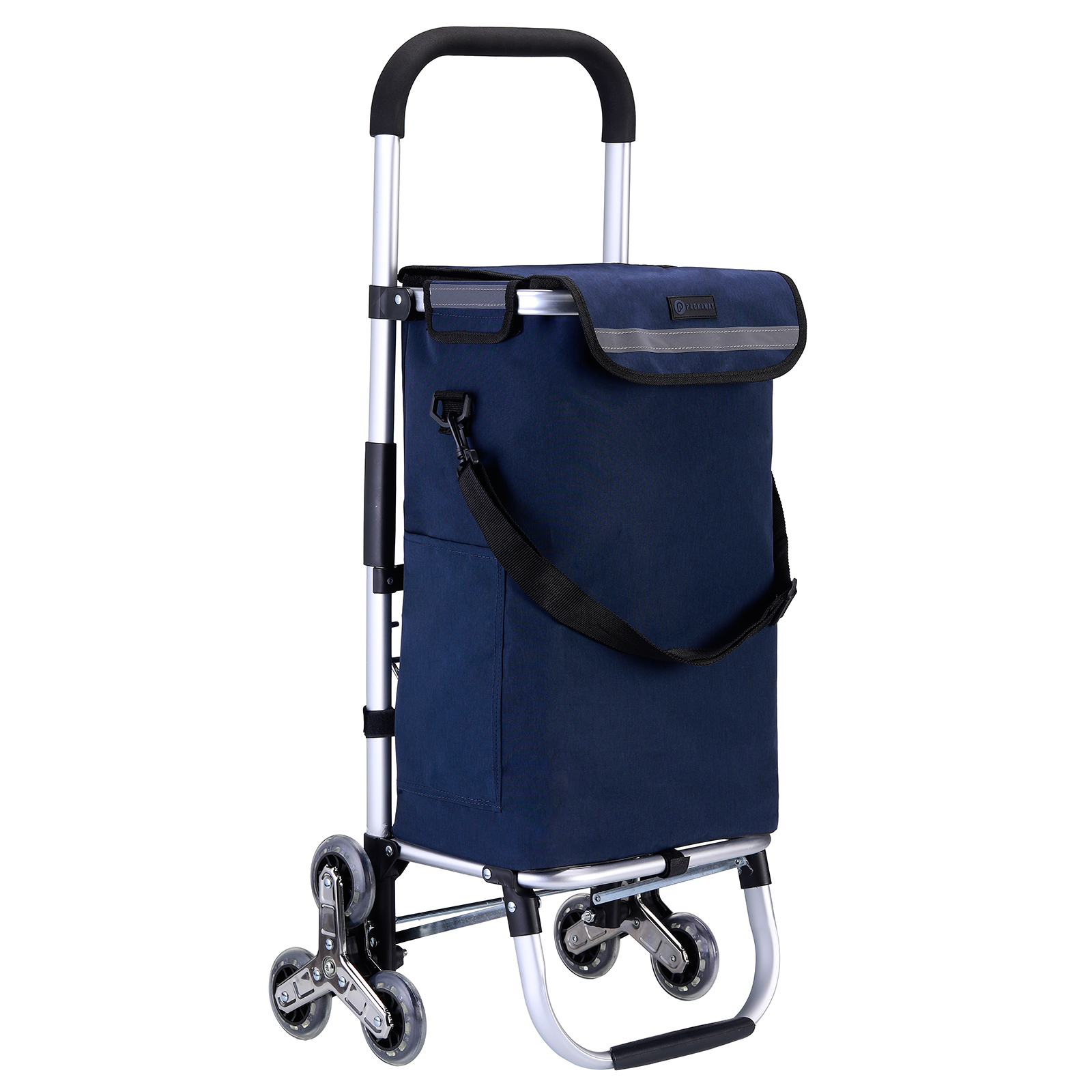 Packaway 40 liter boodschappentrolley met 6 wielen - Blue
