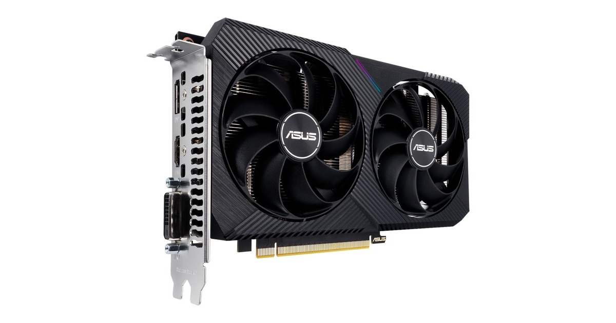 ASUSGeForce RTX 3050 DUAL V2 8GB GDDR6  grafische kaart  (Lite Hash Rate, 1x DisplayPort, 1x HDMI 2.1, DVI-D)