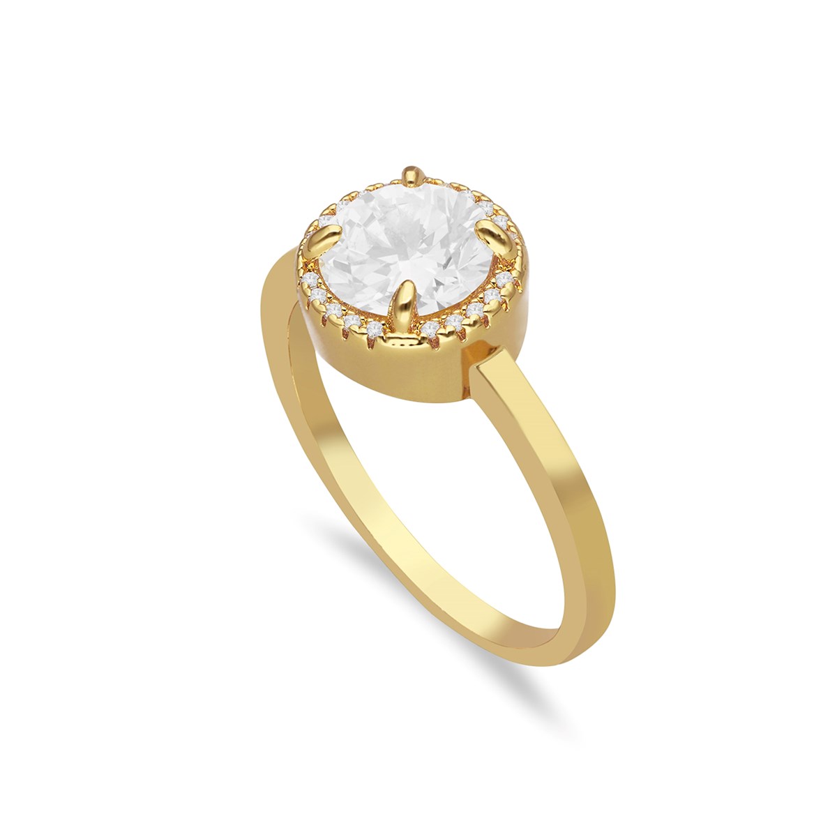 Bague Solitaire Dorée
