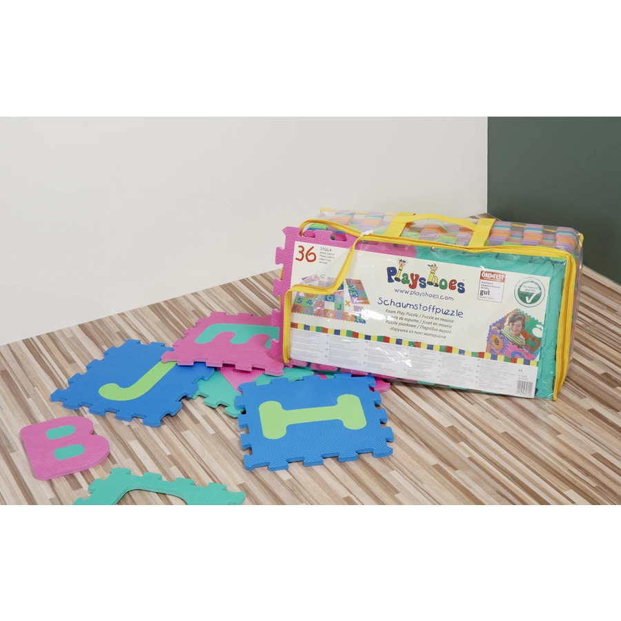 Playshoes Puzzlematte 36-teilig bunt