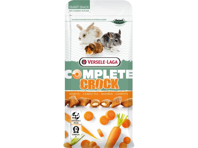 Versele Laga Snack Crock Complete Carrot, 50 g Knusprige Leckerei mit weicher Karottenfüllung für Kaninchen und verschiedene Nagetiere