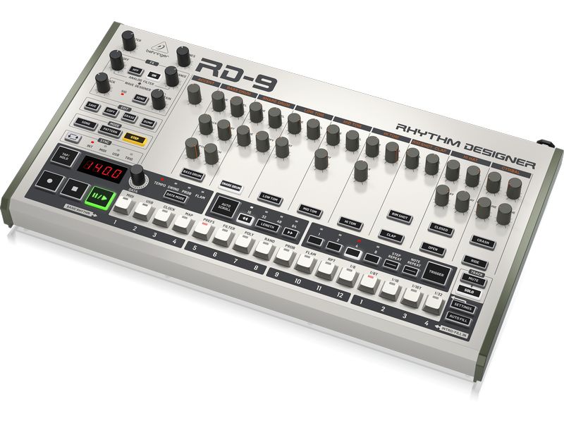 Behringer Drum Machine RD-9 Klassische Drum-Machine mit analoger und digitaler Klangerzeugung