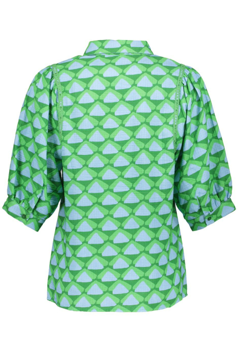 Geisha groene dames blouse