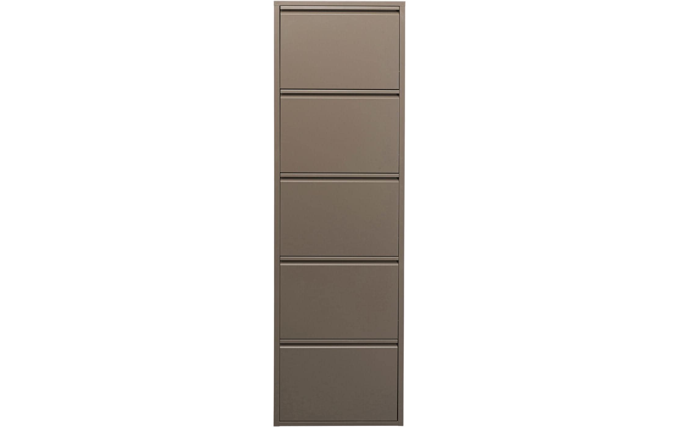 Schuhschrank Caruso 5-er, 50 x 170 cm, Braun<br>Schuhschrank