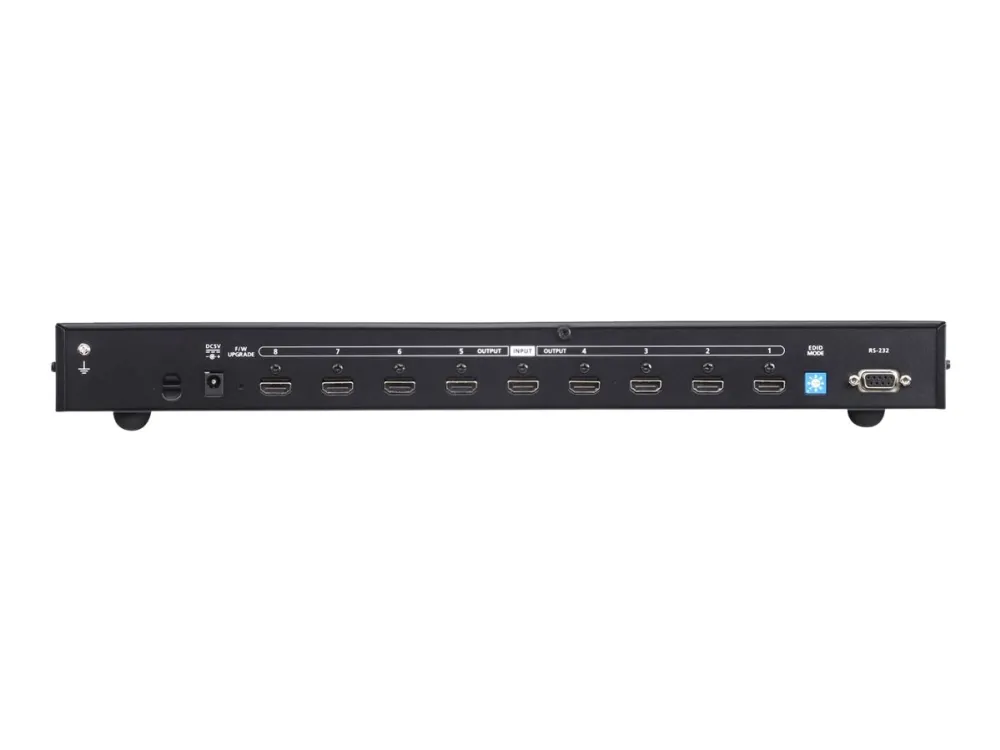 ATEN VS0108HB, HDMI, 8x HDMI, RS-232, HDMI, 4096 x 2160 pixel, Sort, Metal