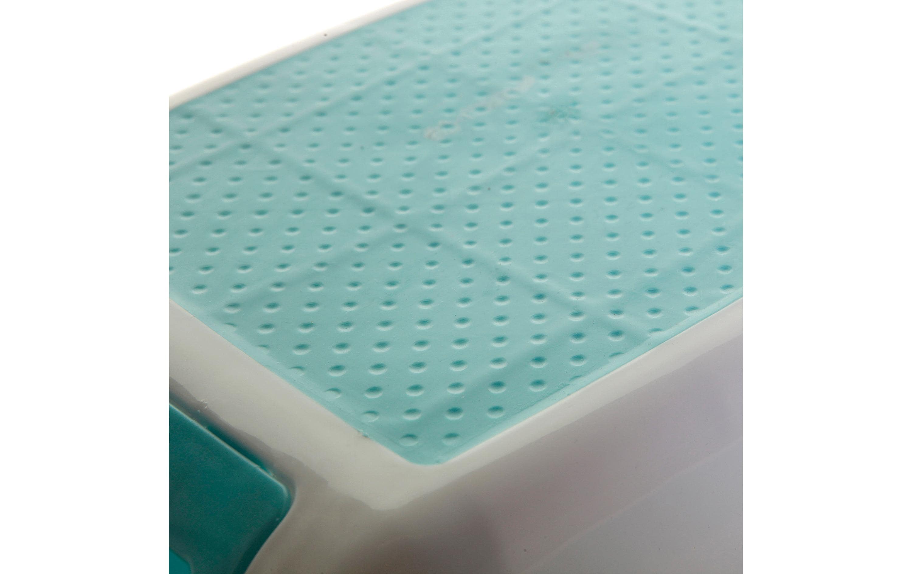 Zweistufenschemel Aqua/Weiss2-Stufen Tritthocker