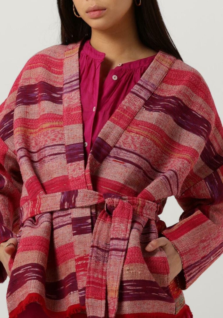SISSEL EDELBO roze sissel edelbo kimono una jacket woven blanket