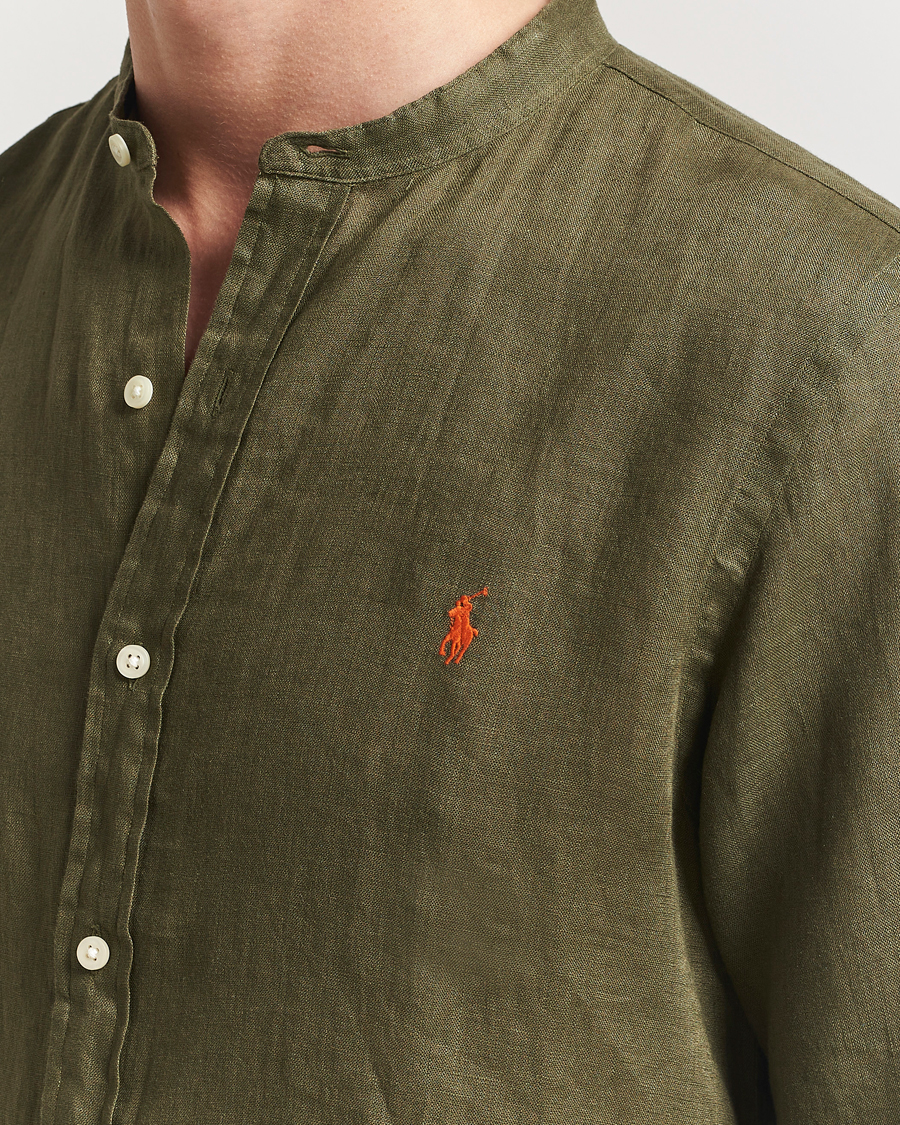 Polo Ralph Lauren Slim Fit Linen Shirt New Olive