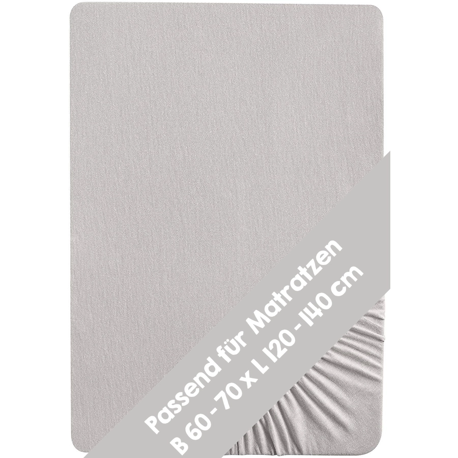 roba Spannbettlaken Jersey Lil Planet grau 70x140 cm