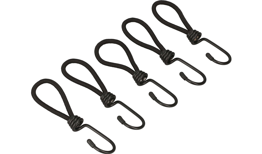 Teltspændekrog 5 stk., sort, 15cm