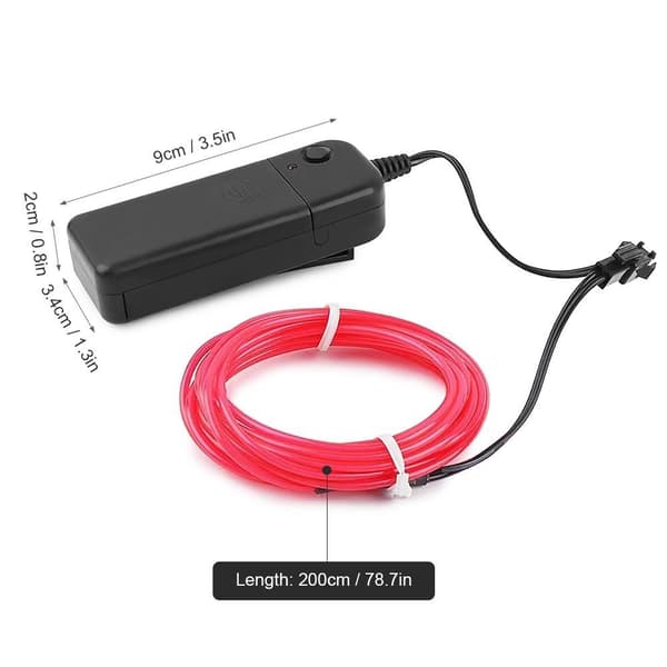 LED-stripe for scooterbil motorsykkel etc 3 lysmoduser - lilla