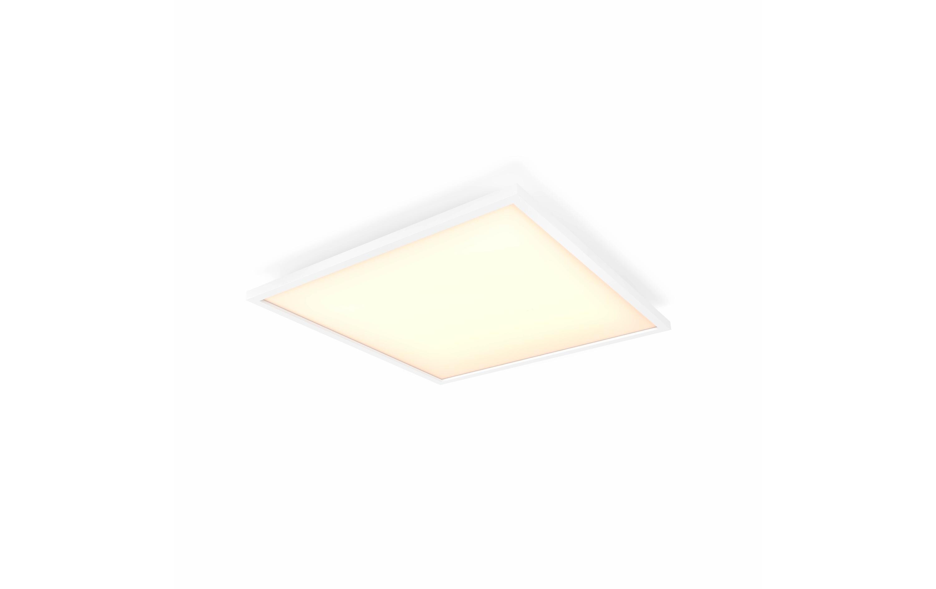 White Ambiance Aurelle Panelleuchte 30 x 30 Weiss + Dimmer<br>Flaches Hue Panel