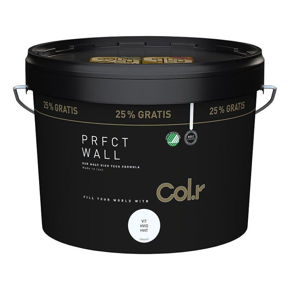 VEGGMALING COL.R PRFCT WALL HVIT 12,5 L