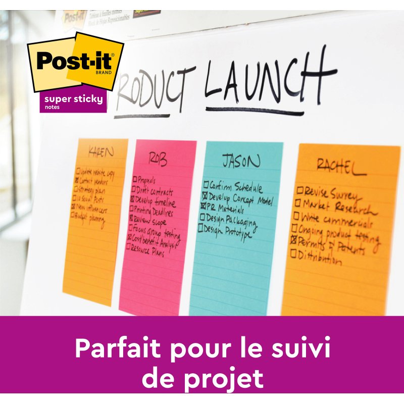 Notes repositionnables jaunes Post-it - bloc de 100 feuilles