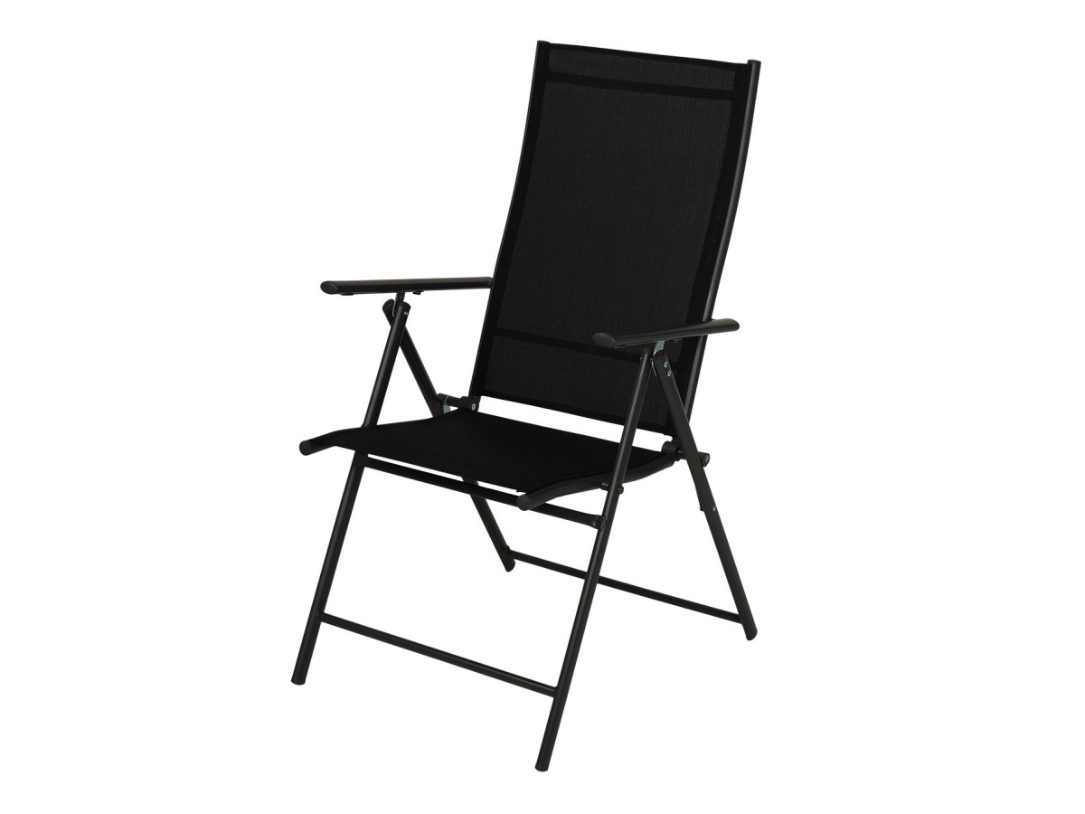 Infinity goods verstelbare inklapbare tuinstoel - Black