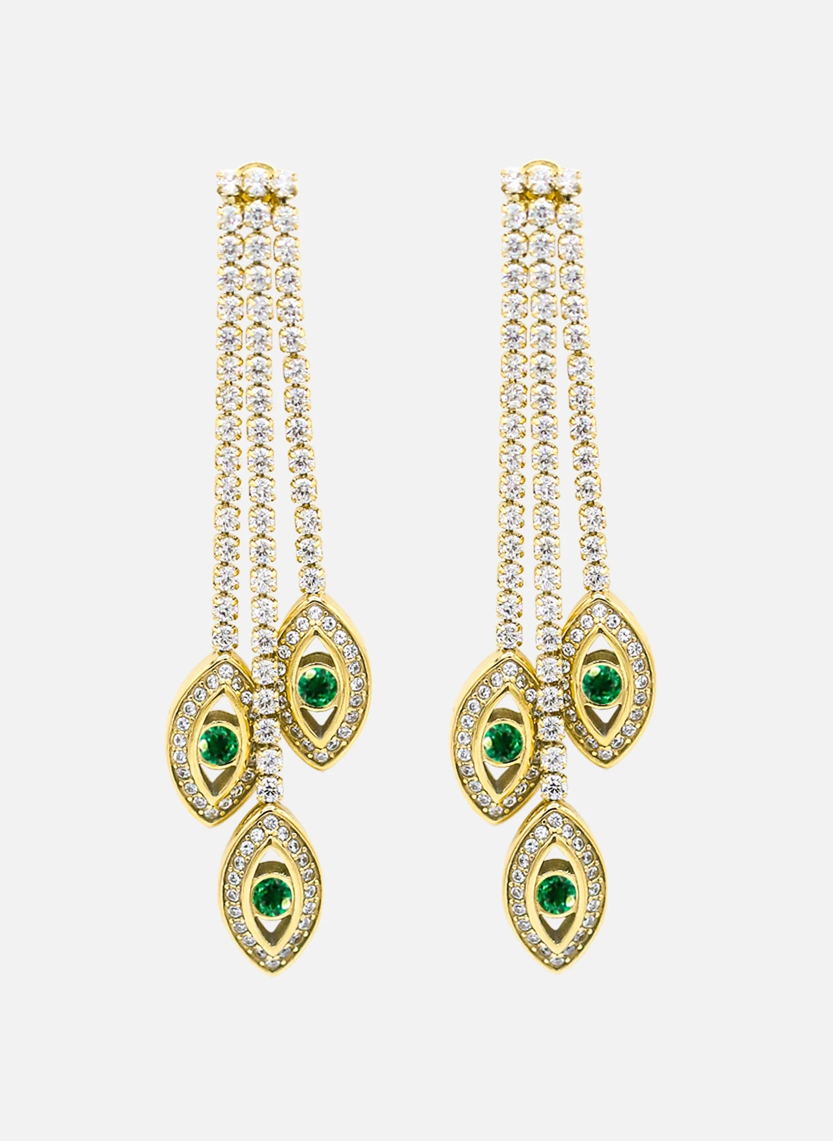 LUXOR - Boucles d'oreilles pendantes luxor | Vert