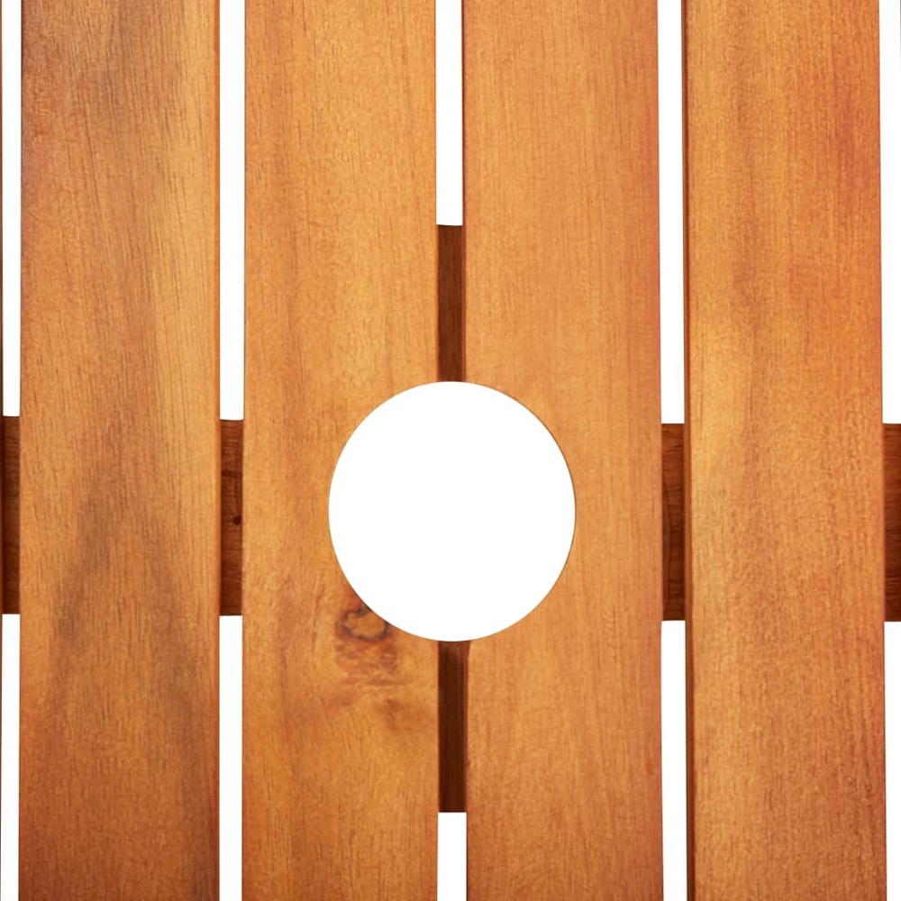 Mobilier à dîner de jardin 7 pièces avec coussins acacia solide