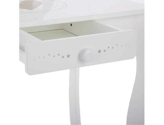 ATMOSPHERA - Coiffeuse enfant avec tabouret demoiselle - blanc