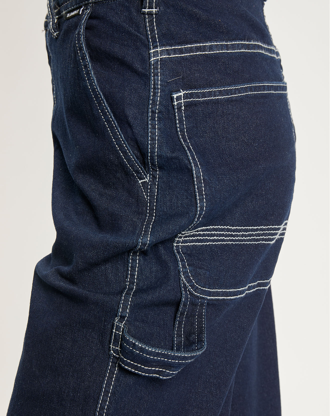 Element Jean brut large bleu foncé
