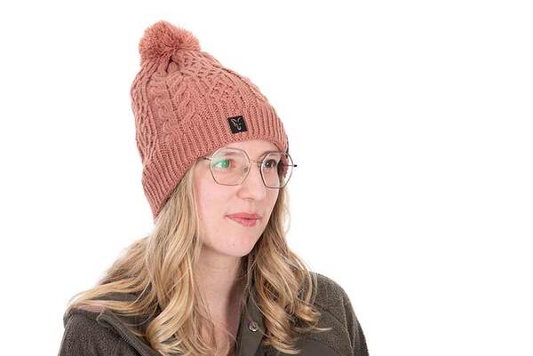 Bonnet Fox Ladies Knitted Bobble