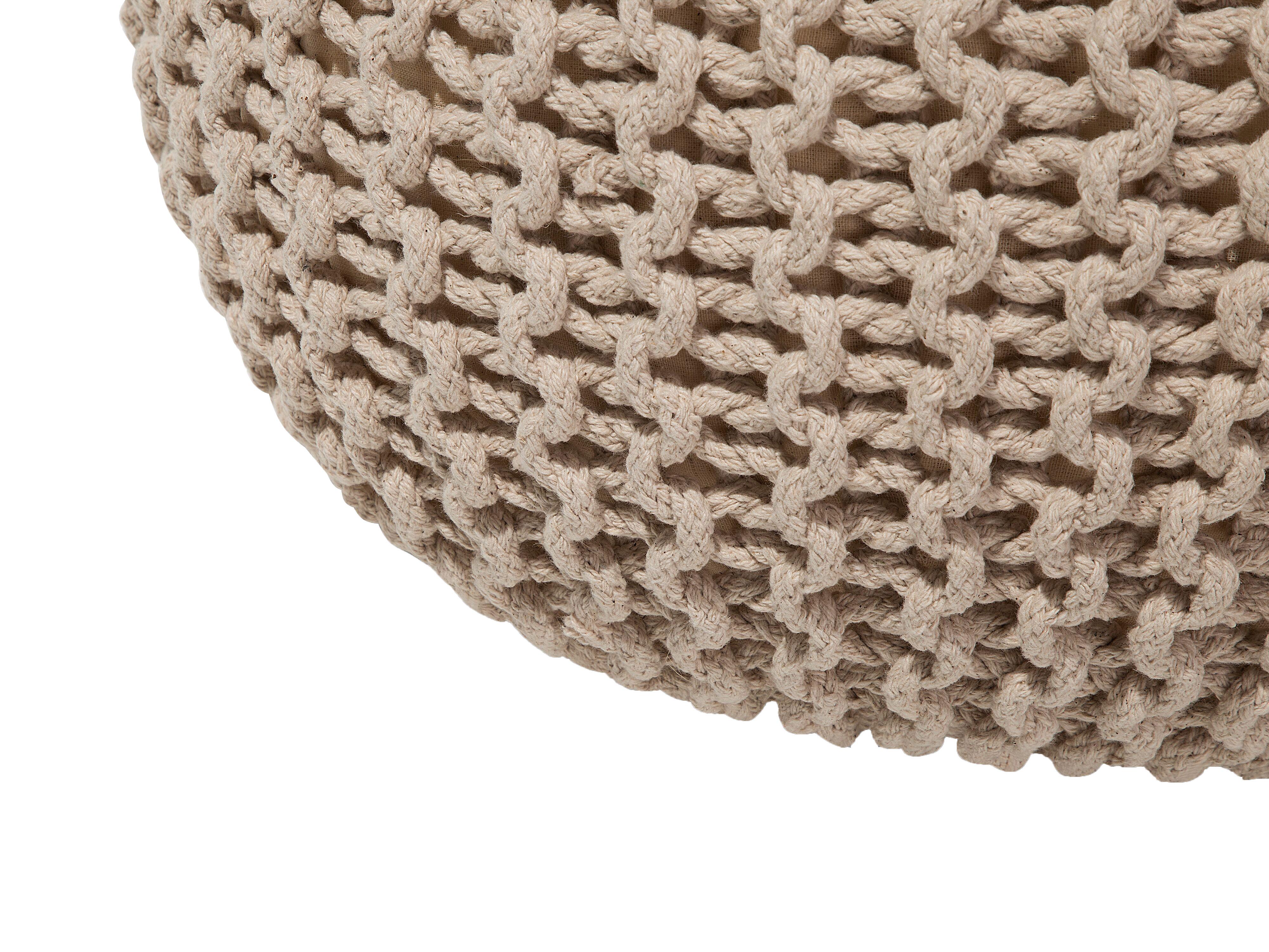 Poef CONRAD Katoen Lichtbeige