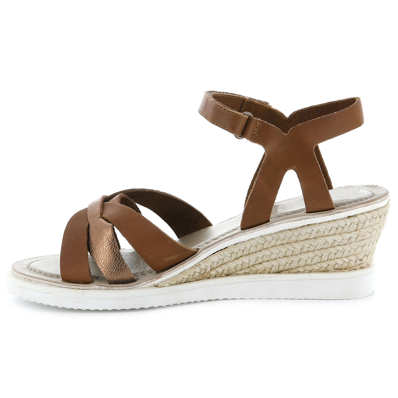 Palladium Sandales compensées en Cuir Plumea marron - Talon 6 cm