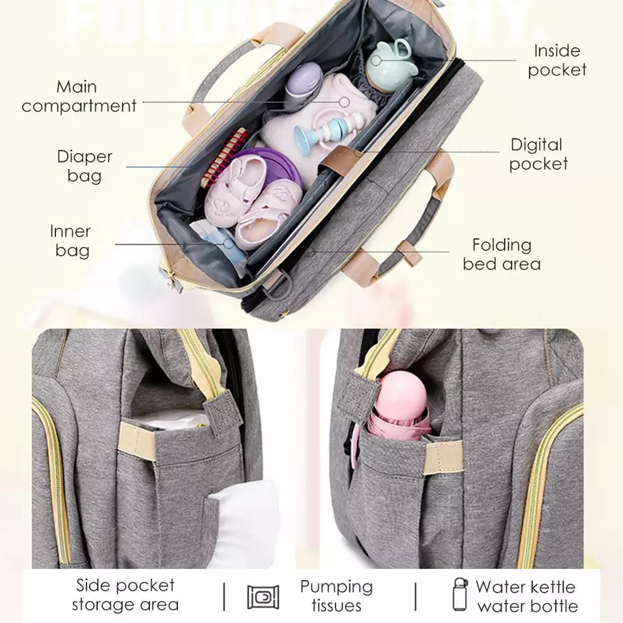 Stella Bag Wickeltasche Grau