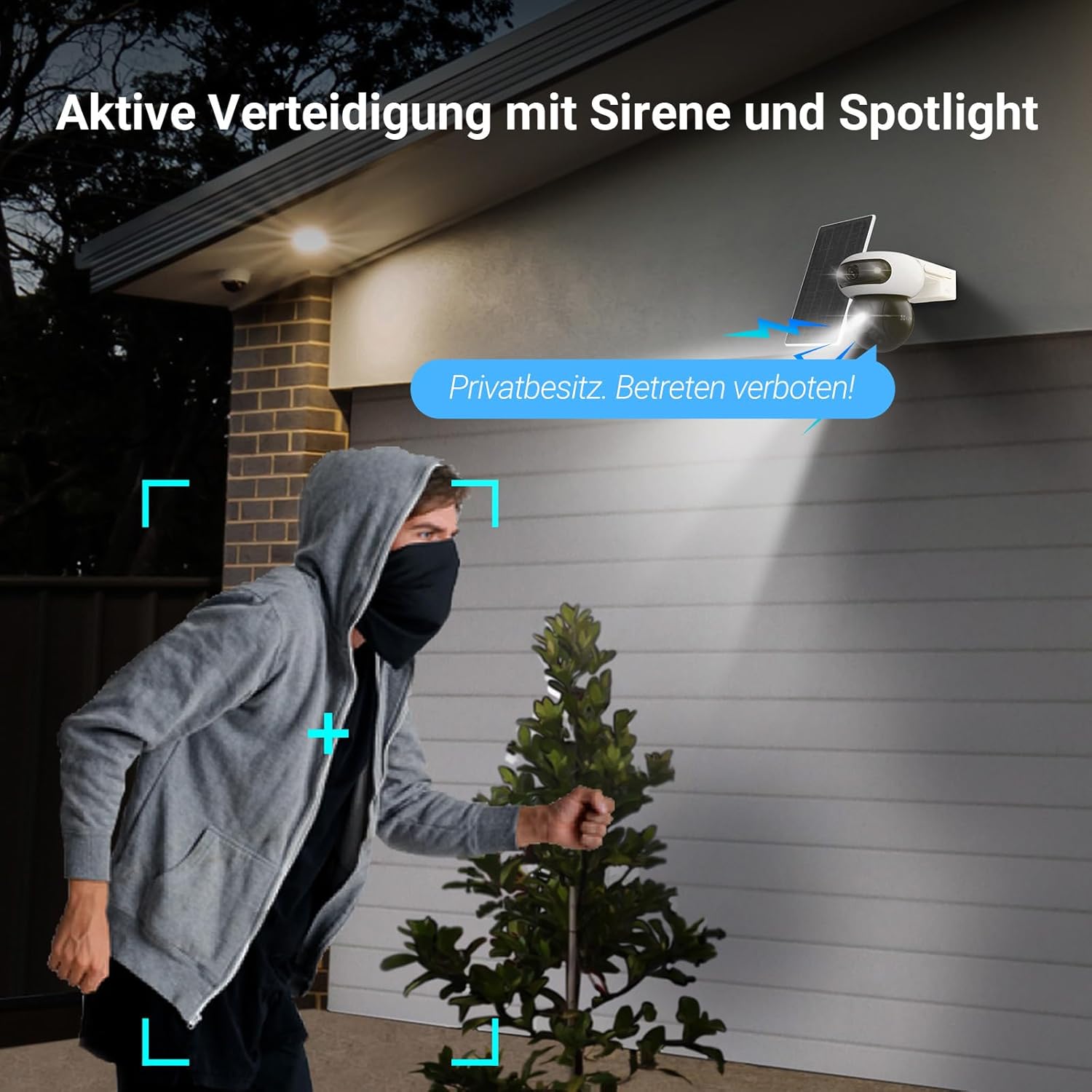 EZVIZ 4MP+4MP WLAN Überwachungskamera Aussen Akku Solar, Pan&Tilt Dual-Objektiv, 10400mAh Batterie, Auto-Tracking, Farbnachtsicht, Personen-/Fahrzeugerkennung, 2-Wege-Audio, CB90 Dual + 8W Solarpanel