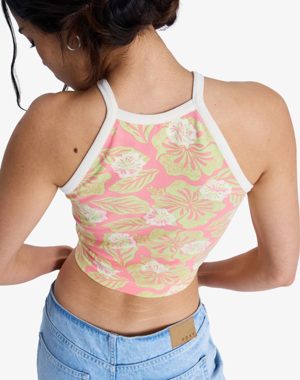Hyper Hibiscus Haut dos nageur Rose Femme
