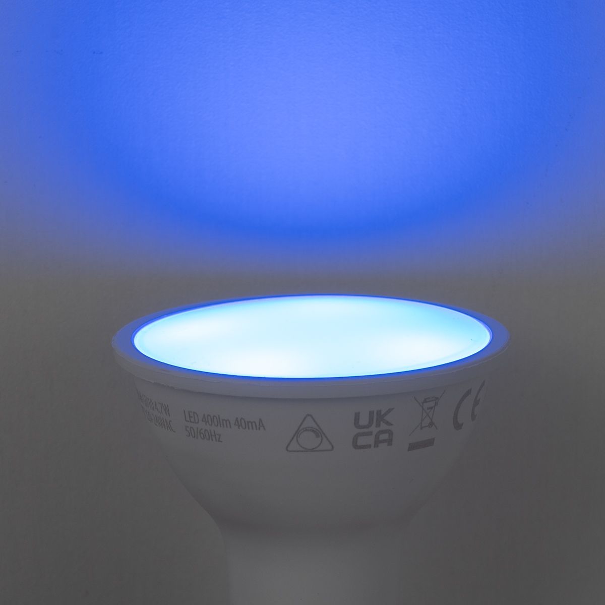 Smart GU10 50mm dimbare LED lamp opaal RGBW 4.7W 400 lm 2700-6500K
