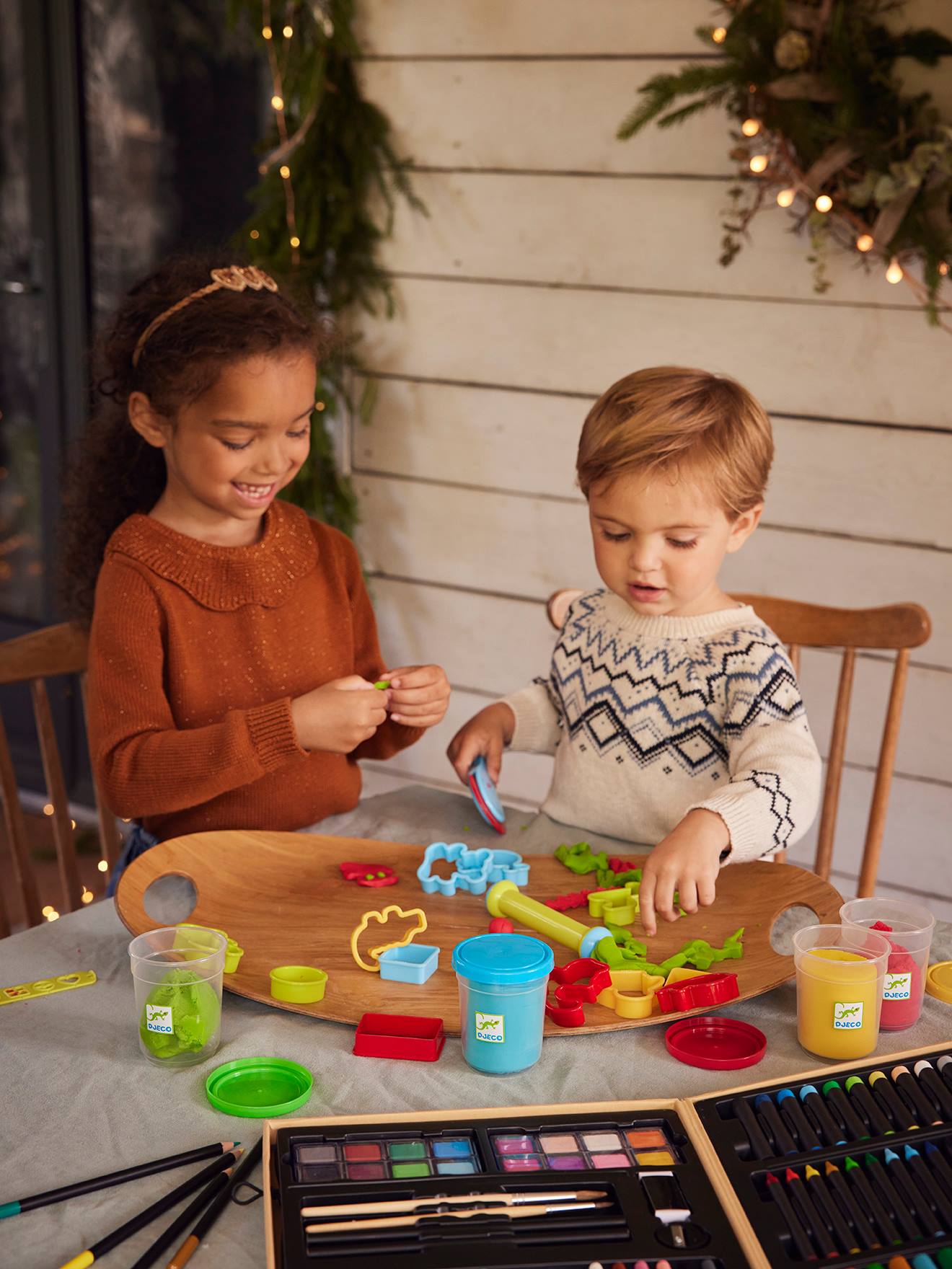Playdough para atividades manuais DJECO Azul