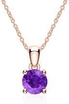 Ketting in 14 karaat roségoud met Amethist hanger