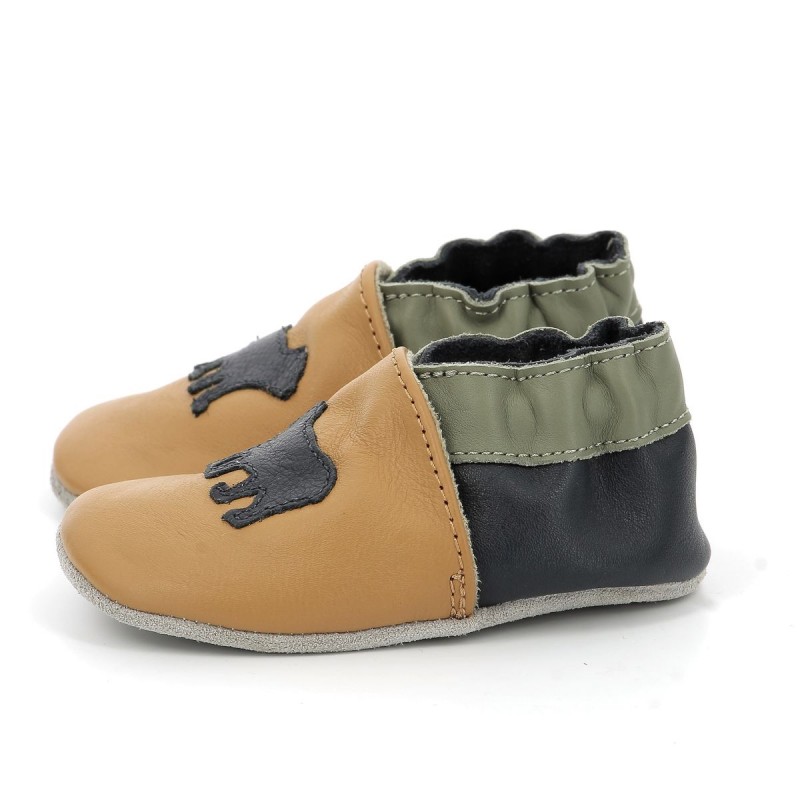 Robeez Robeez Chaussons Only Bear Camel Marine