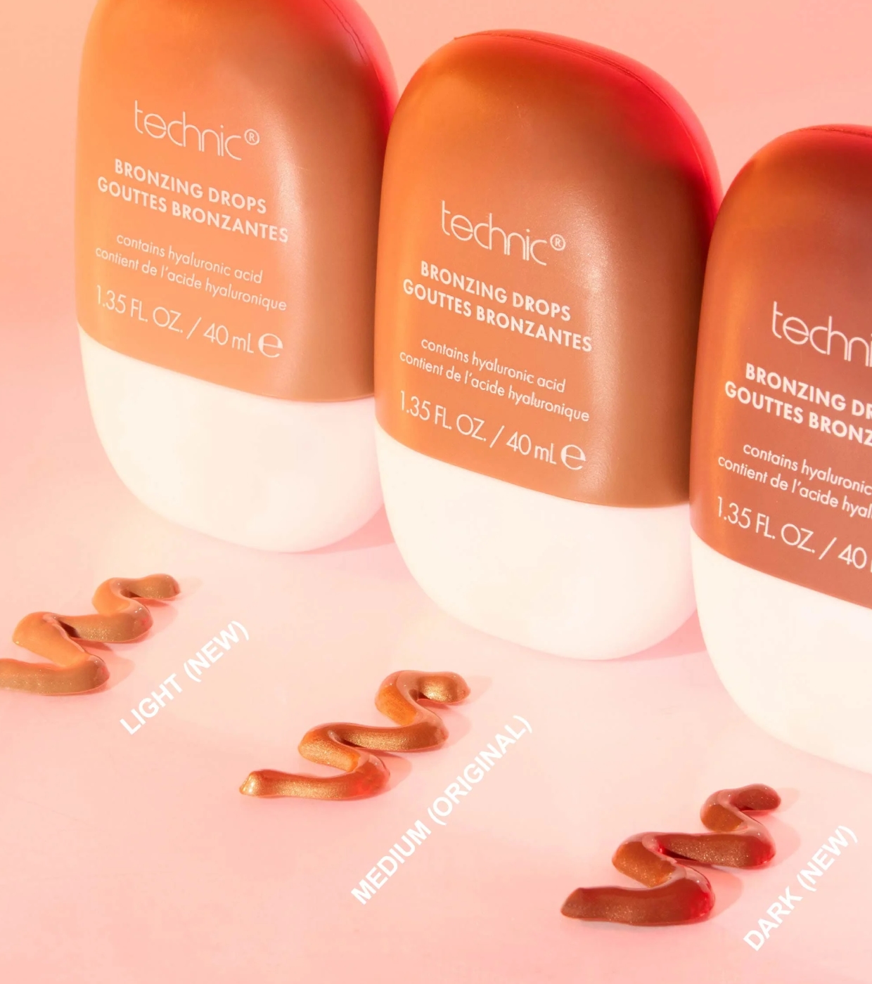 Technic Cosmetics - Gotas bronzeadoras com ácido hialurônico - Light