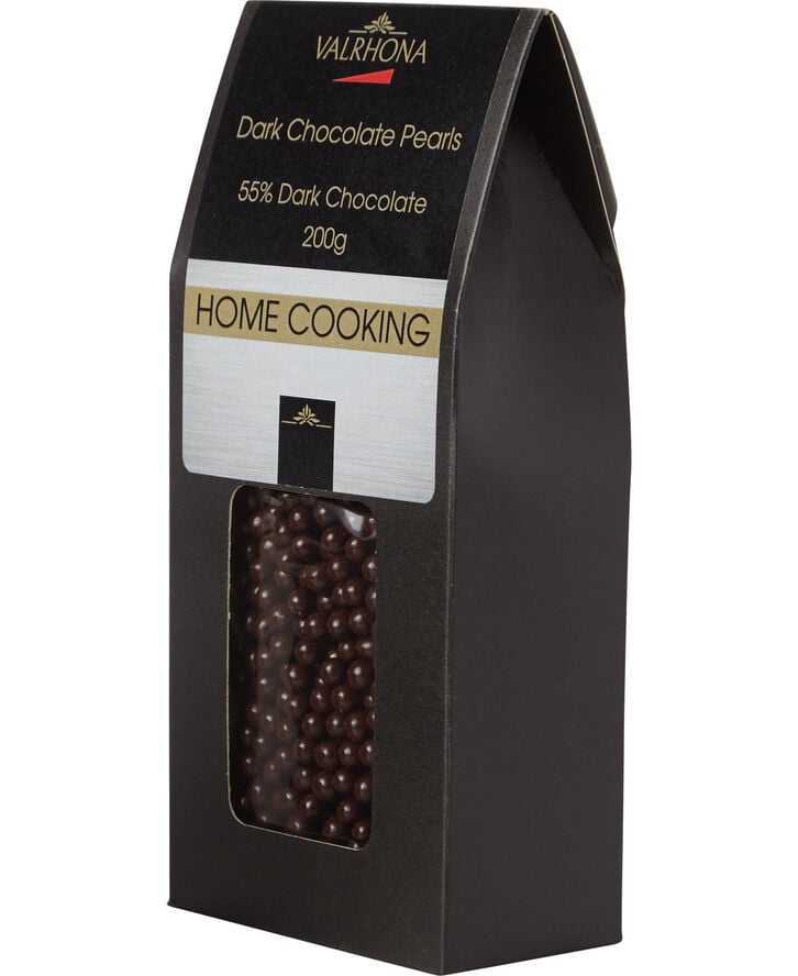 Valrhona Dark Cookie Pearls Sort