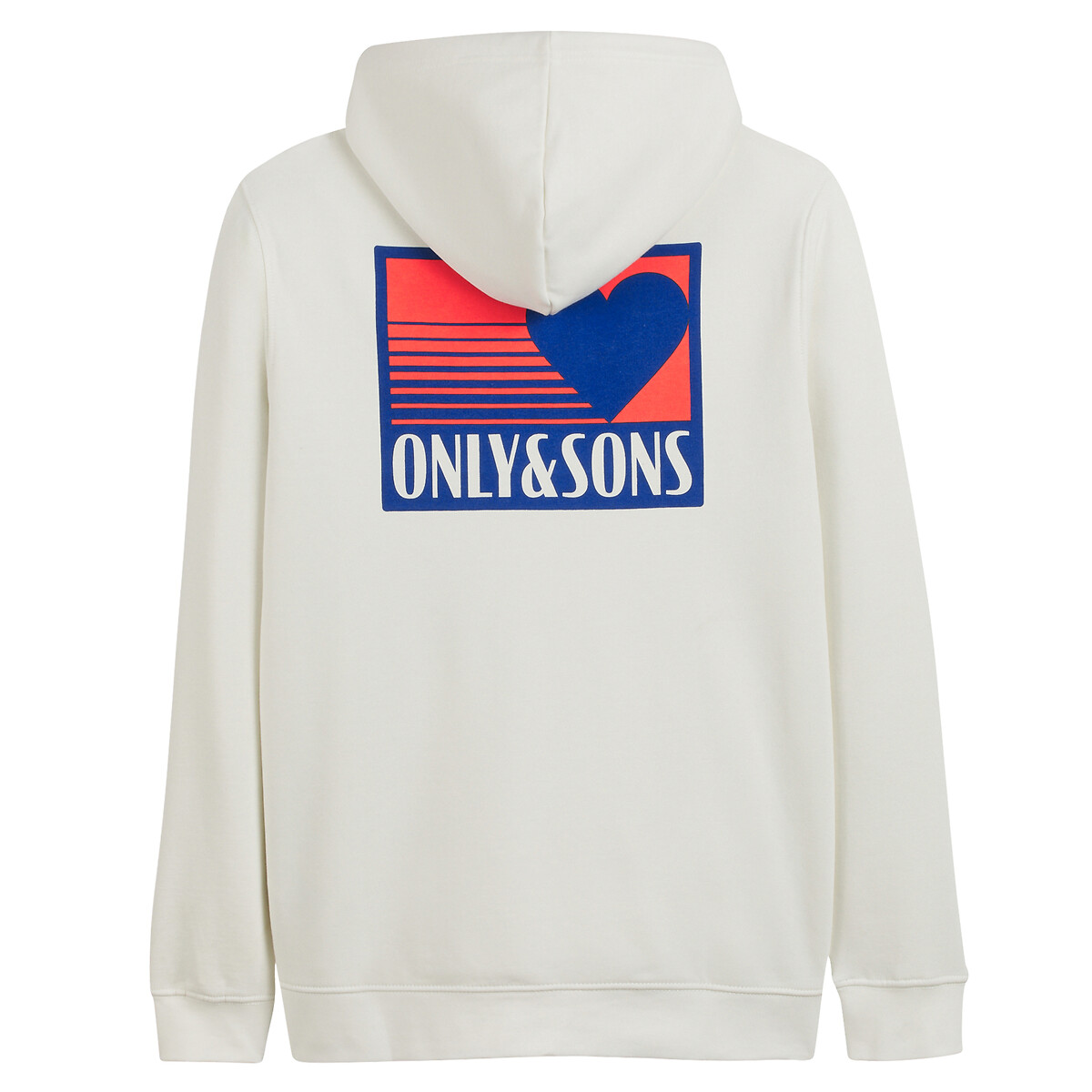 ONLY & SONS<br>Moletom com capuz e logo de coração nas costas