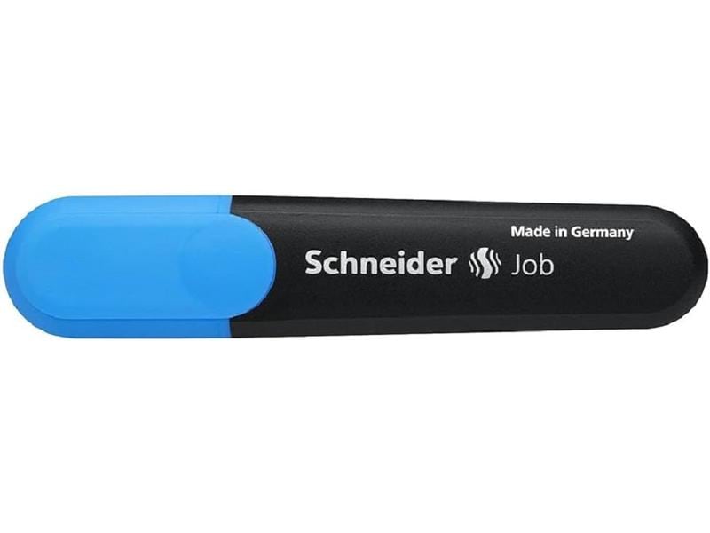 Schneider Textmarker Job Blau Leuchtmarker für Normal-, Kopier- und Faxpapier