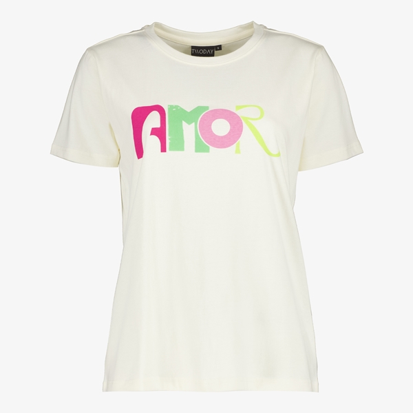 TwoDay dames T-shirt wit met tekstopdruk
