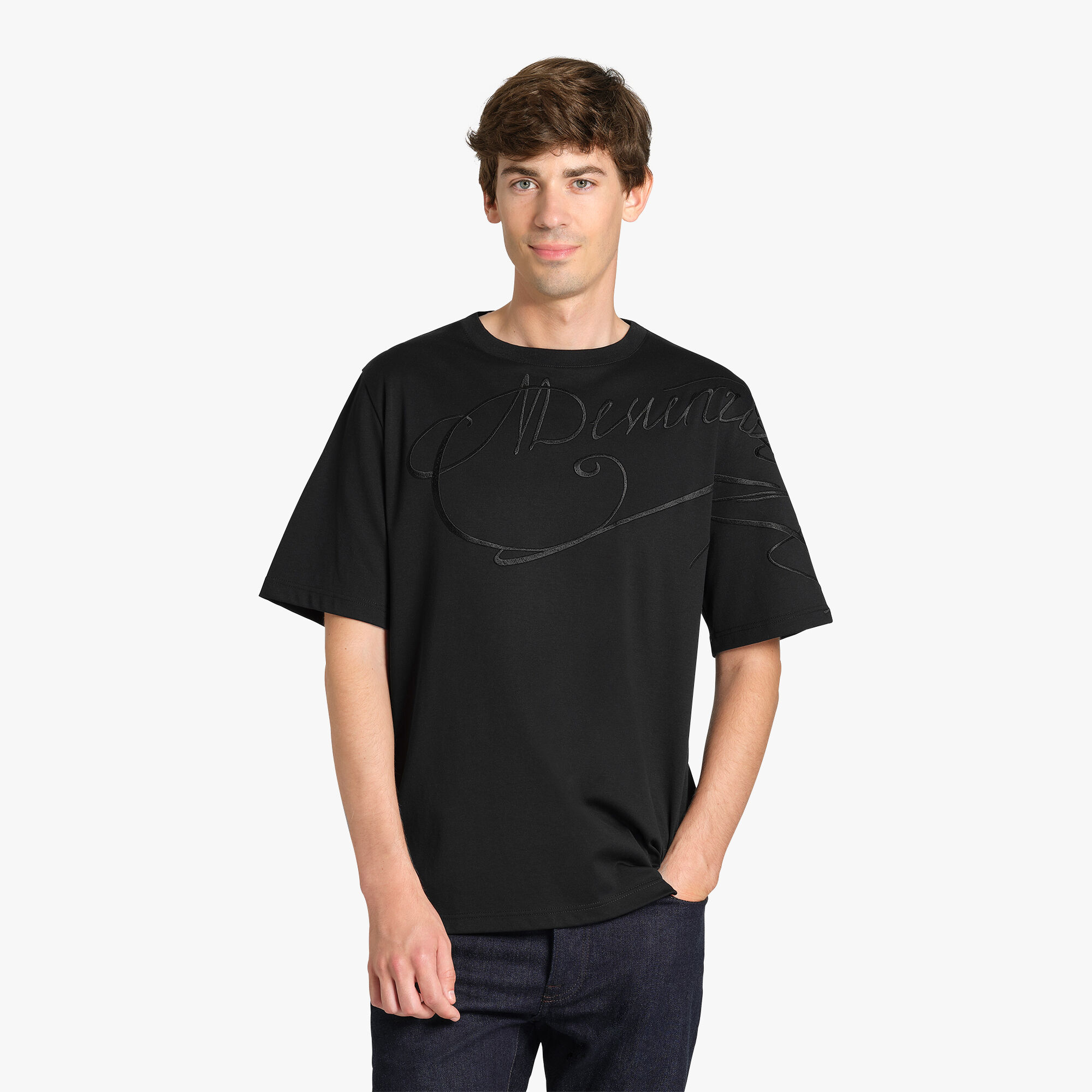 T-shirt Avec Broderie Scritto
